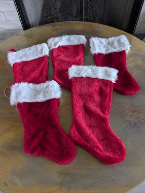 New Traditions Red Holiday Christmas Stocking Set Of 5